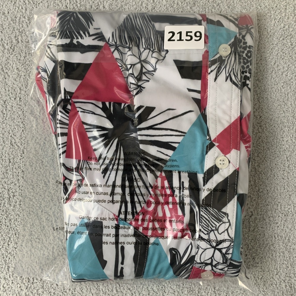 Bleeker & Mercer Shirt Men's XL Short Sleeve Multicolor Abstract Geometric Artsy - Picture 7 of 7